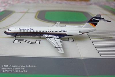 Herpa Wings Deutch BA Fokker F-100 in Old Color Diecast Model in 1:200