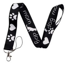 Dog Mom Dogs Breed Lovers Love Mother Owner Pup Puppy Cute Paws Heart Lanyard