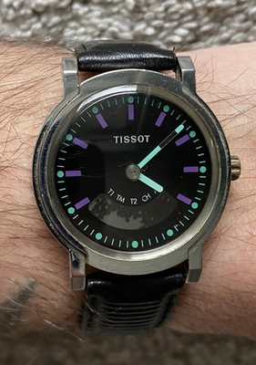 #ad #ad Vtg Tissot D380 W Original Tissot Band Mens Watch 80s Analog For Parts Or Repair $90.00