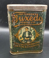 Vintage Patterson's Mixed Tobacco Tin Pipe & Cigarette Advertising Tobacco Can