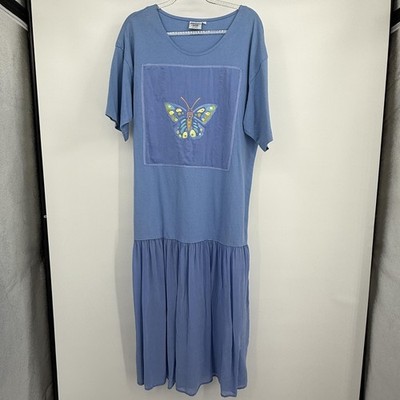 sachin and babi light blue dress Drop-Waist Shirt Dress - Dark Blue/Gingham Check