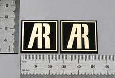 AR Acoustic Research Speaker Badge Logo 1" Premium Gold Pair With Adhesive