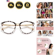 Blue Light Glasses for Woman, Stylish Cat Eye Blue Light Blocking Computer Gl...