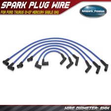 6x Blue Spark Plug Wire Set For Ford Taurus 2001-2007 Mercury Sable 01-04 3.0l 6x Blue Spark Plug Wire Set For Ford Taurus 2001-2007 Mercury Sable 01-04 3.0l