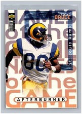 1997 Collector's Choice Isaac Bruce #81 'Afterburner' Names of the Game NFL Rams