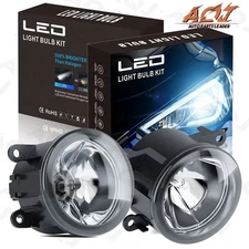 Pair LED Fog Lights For Porsche Cayenne 2005-2018 Front Bumper Driving Lamps