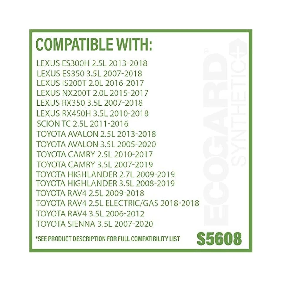 Premium Cartridge Engine Oil Filter for Toyota RAV4 2.5L HYBRID - Imagem 3 de 4