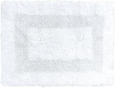 White Cotton Bath Mat Rug 17 x 24 Inch