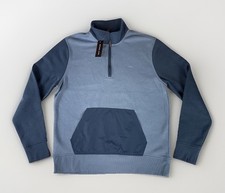 NWT Michael Kors Men  s 1/4 Zip Pullover Sweater Blue Size L