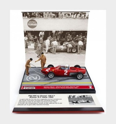 1:43 BRUMM Ferrari F1 Diorama 156 #2 Winner Italy Gp +Figures 1961 Hill BMS2501