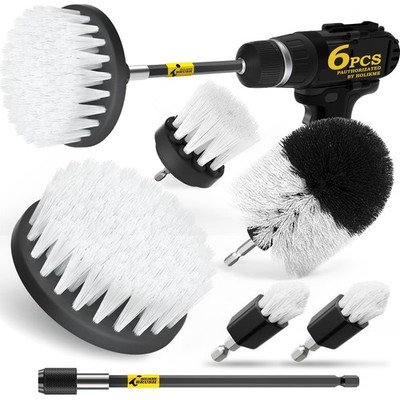 Drill Brush Cleaning Set - 5 Pack Soft Bristle Brushes - Multi-Surface Cleaning 