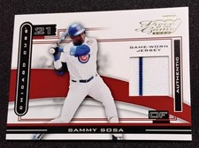 2003 Sammy Sosa Playoff Piece of the Game Jersey Relic #POG-89 Cubs Pinstripe