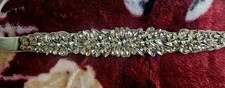 Bridal, Formal Velvet Rhinestone Belt & Clasp