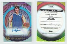 Matas Buzelis Signed 2022-23 Bowman University Inception RC Card Auto