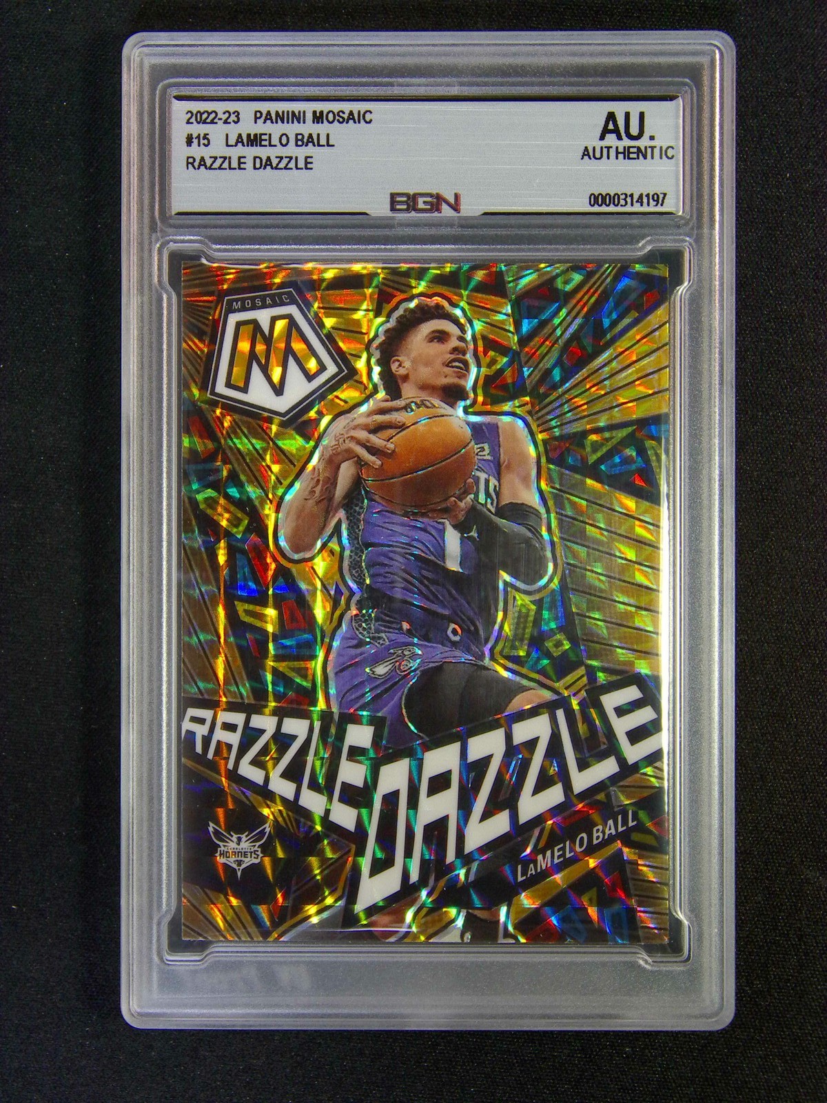 2022-23 Panini Mosaic LaMelo Ball #15 Razzle Dazzle SSP