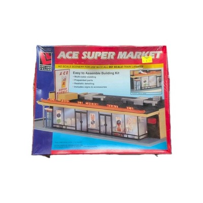 Life-Like Trains HO Scale ACE SUPER MARKET Model Building Kit #1330, New Sealed