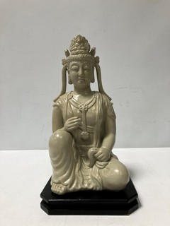 Austin Productions 1980 Asian Style Seated Woman Sculpture 16"