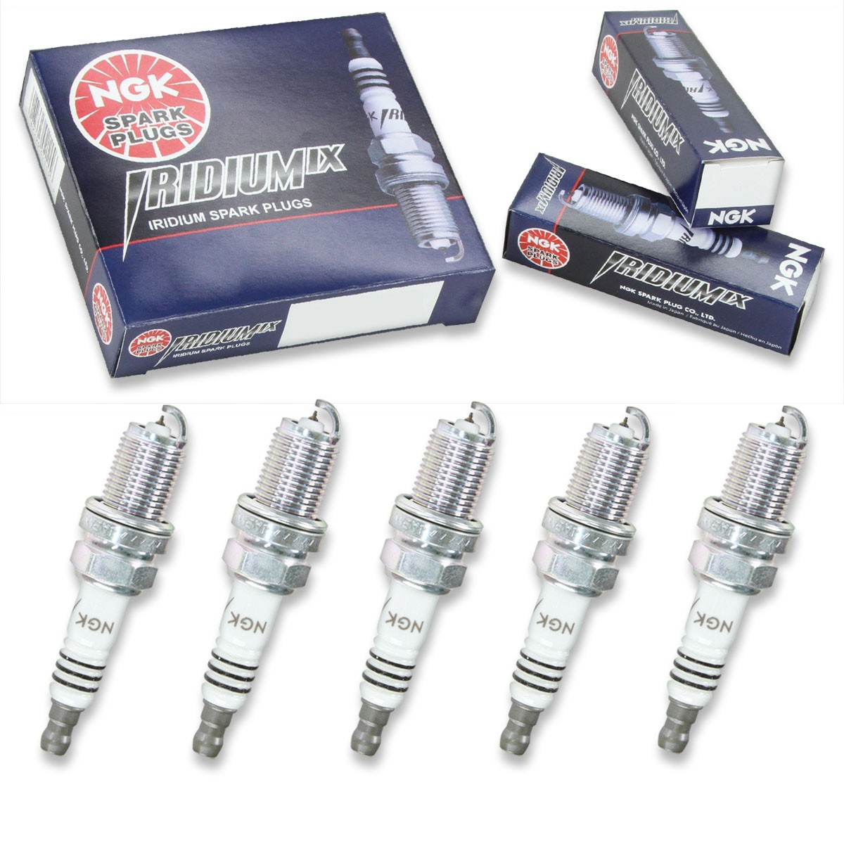 5 pcs NGK Iridium IX Spark Plugs for 2003-2006 Volvo XC90 2.5L L5 - Engine lh