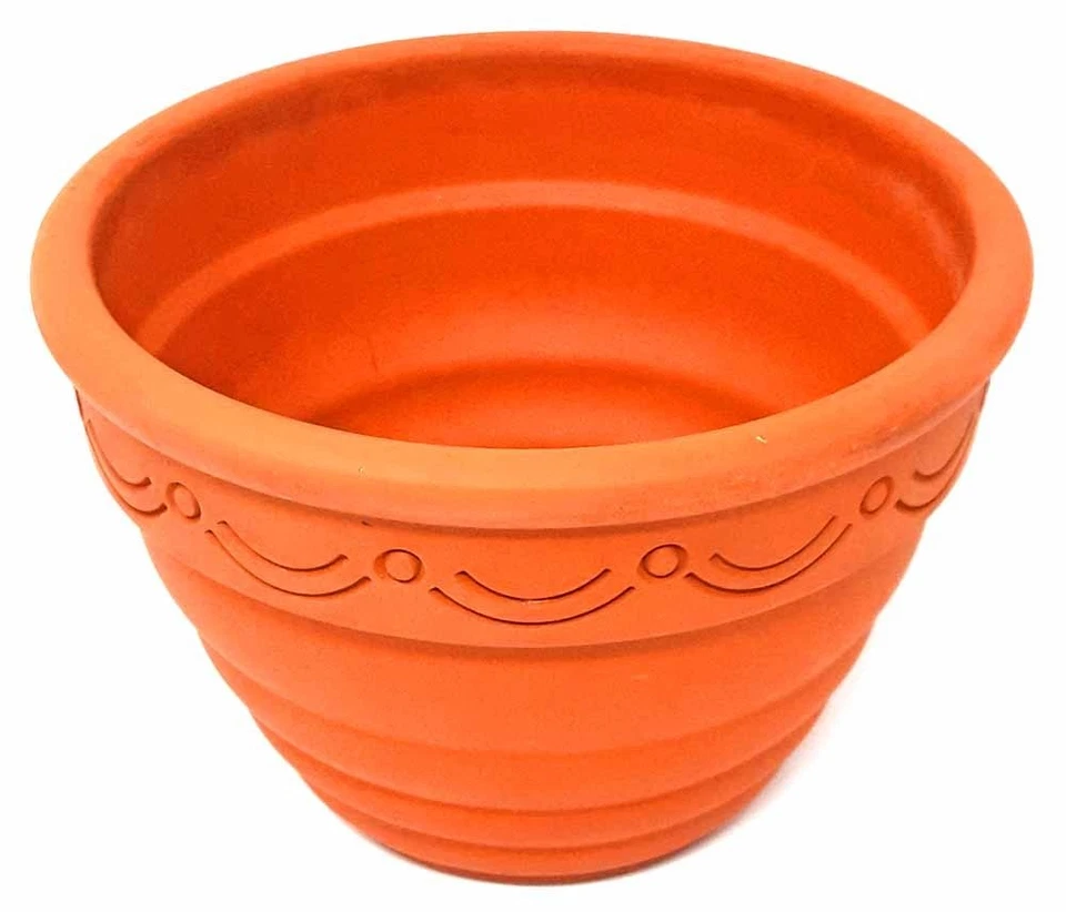 Blumentopf Blumen Pflanzen Mexikanischer Glocken Terrakotta Ton Topf 20 x 14 cm - Bild 2 von 4