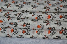 Hand Block New Print Fabric 100 Cotton 10 Yard NO TARRIF CHARGES 100 ZK 136