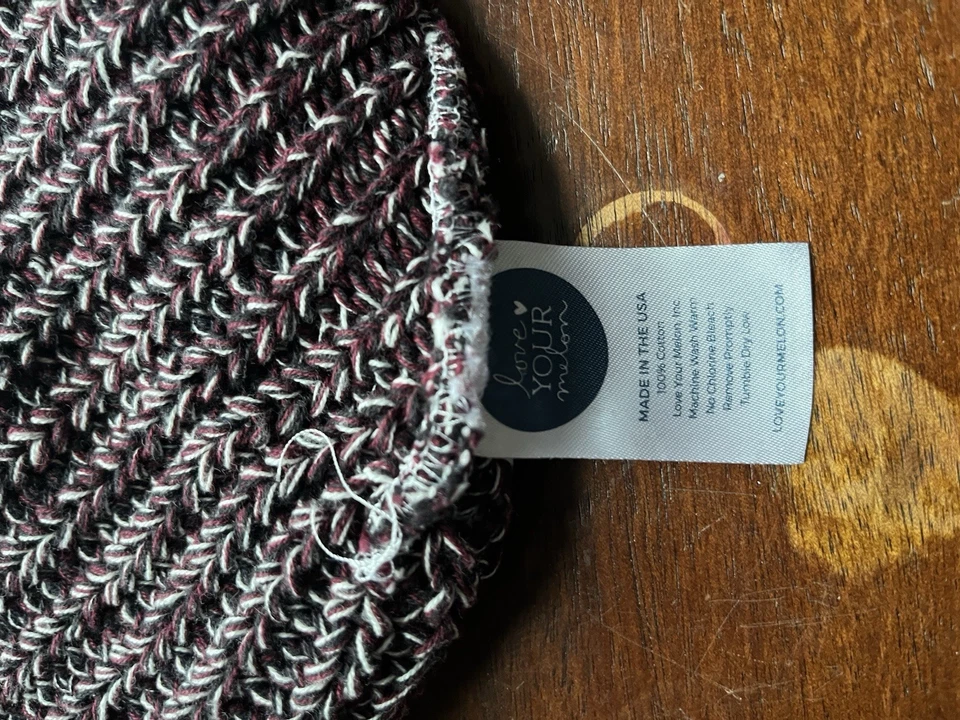 Gorro Love Your Melon rojo algodón, gorra holgada para adultos, de gran tamaño Foto 3 de 3