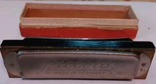 M. Hohner's  PICCOLO Made in Germany with original box  Harmonika (SAM WOOD)