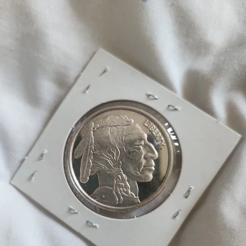 Indian Head/Buffalo Nickel  1 oz  .999 Fine  Silver Bullion Proof