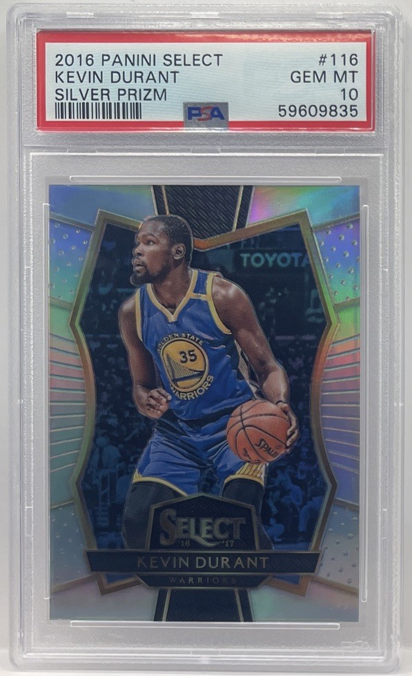 2016 Panini Select #116 Kevin Durant Silver Prizm PSA 10 GEM MINT WARRIORS SP