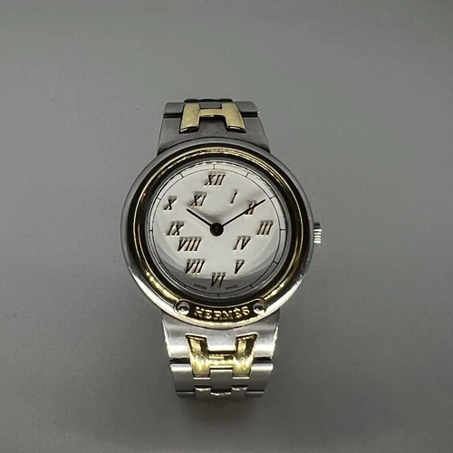 Orologio Hermès Meteor Analogico Quarzo Donna Hermes Oro Bracciale Combi Vintage 47202