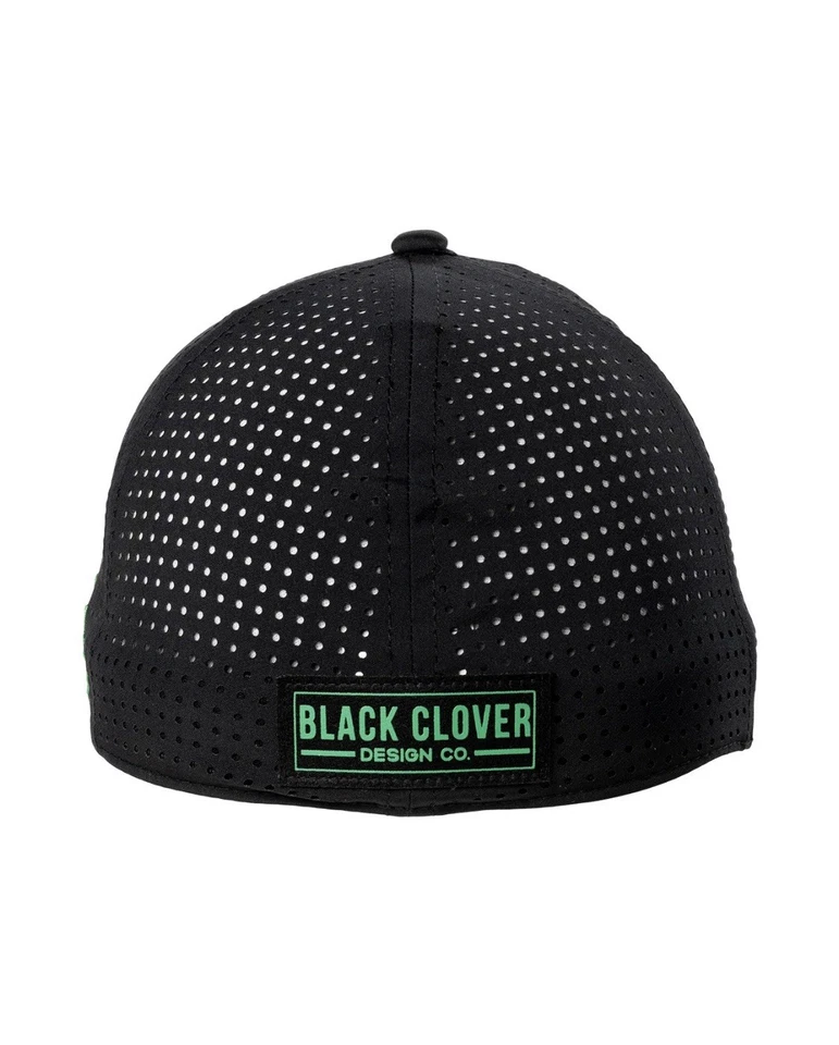 NEW Black Clover Live Lucky California  Black SM/MED Fitted Perf Golf Hat/Cap - Image 4 of 4