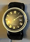 Vintage 1973 Timex Viscount Calendar Date Automatic Mens Watch heavy leather
