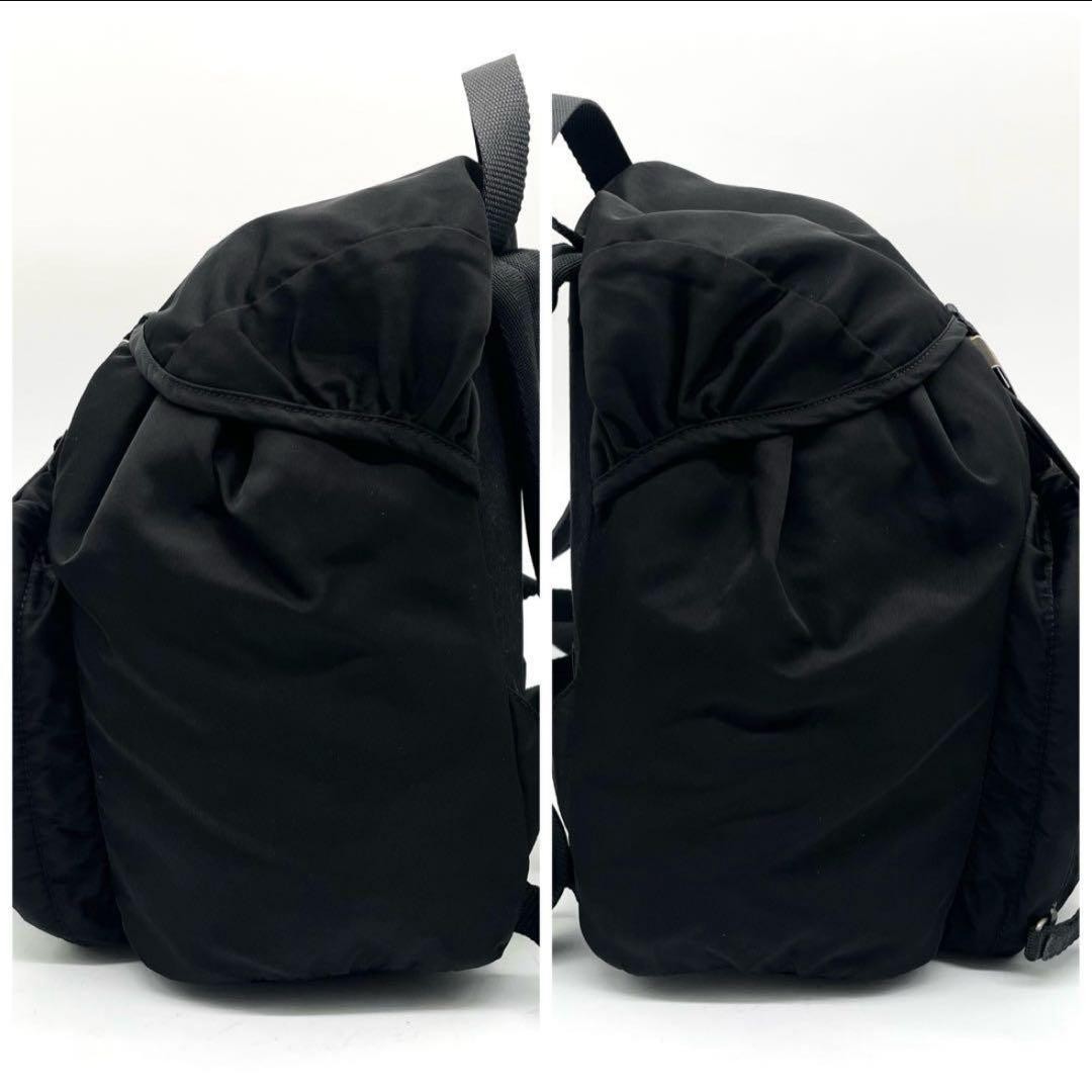 Prada Backpack Nylon Black Drawstring Logo White … - image 4