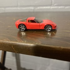 2004 Hot Wheels First Editions C6 CORVETTE collector 58 Red w/Chrome 5 Spoke