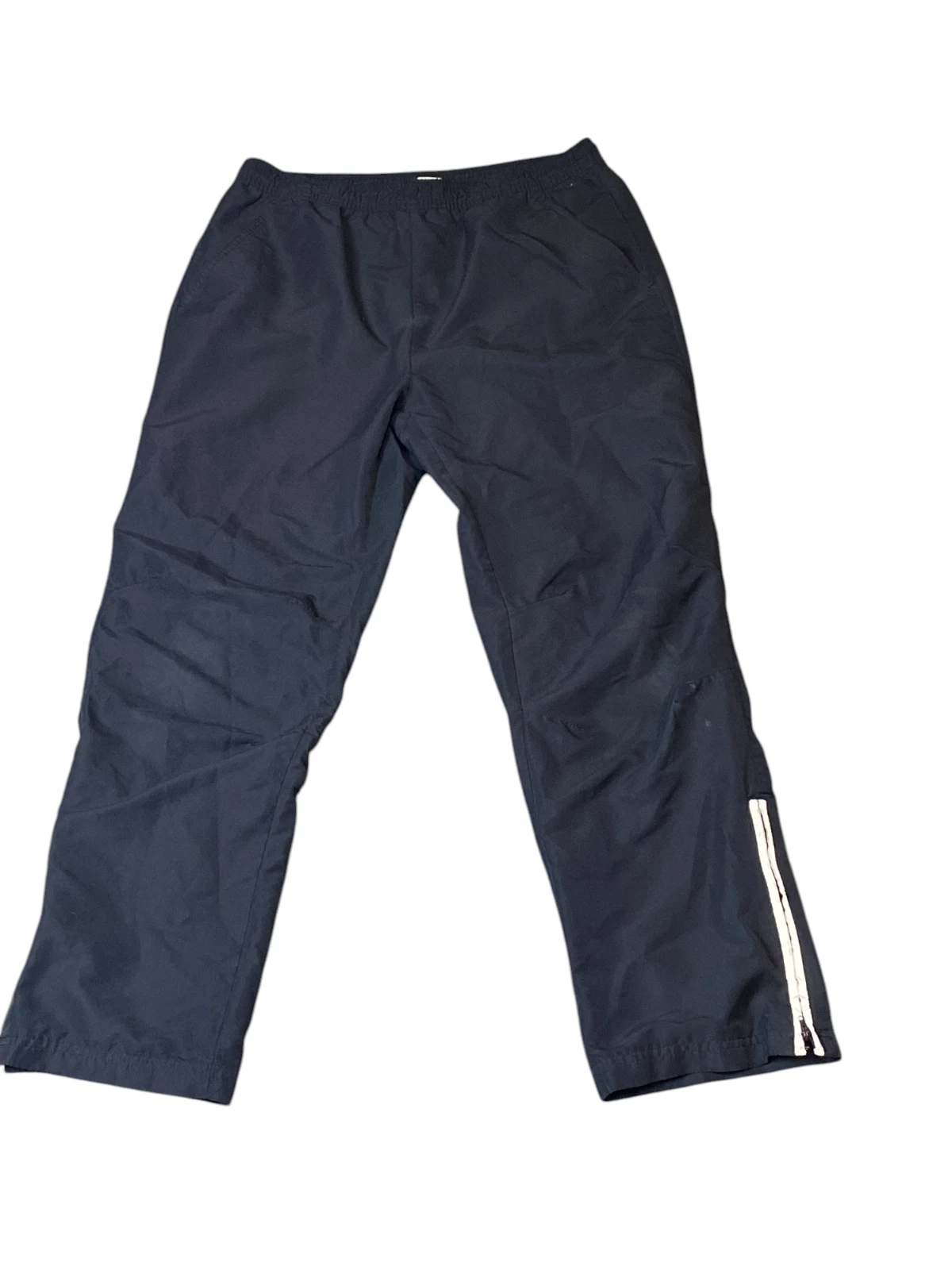 MESHKI Pantalone Rodeo Uomo Medio Nero Maglia Foderato Dritto Caviglia Zip Elastico Vita