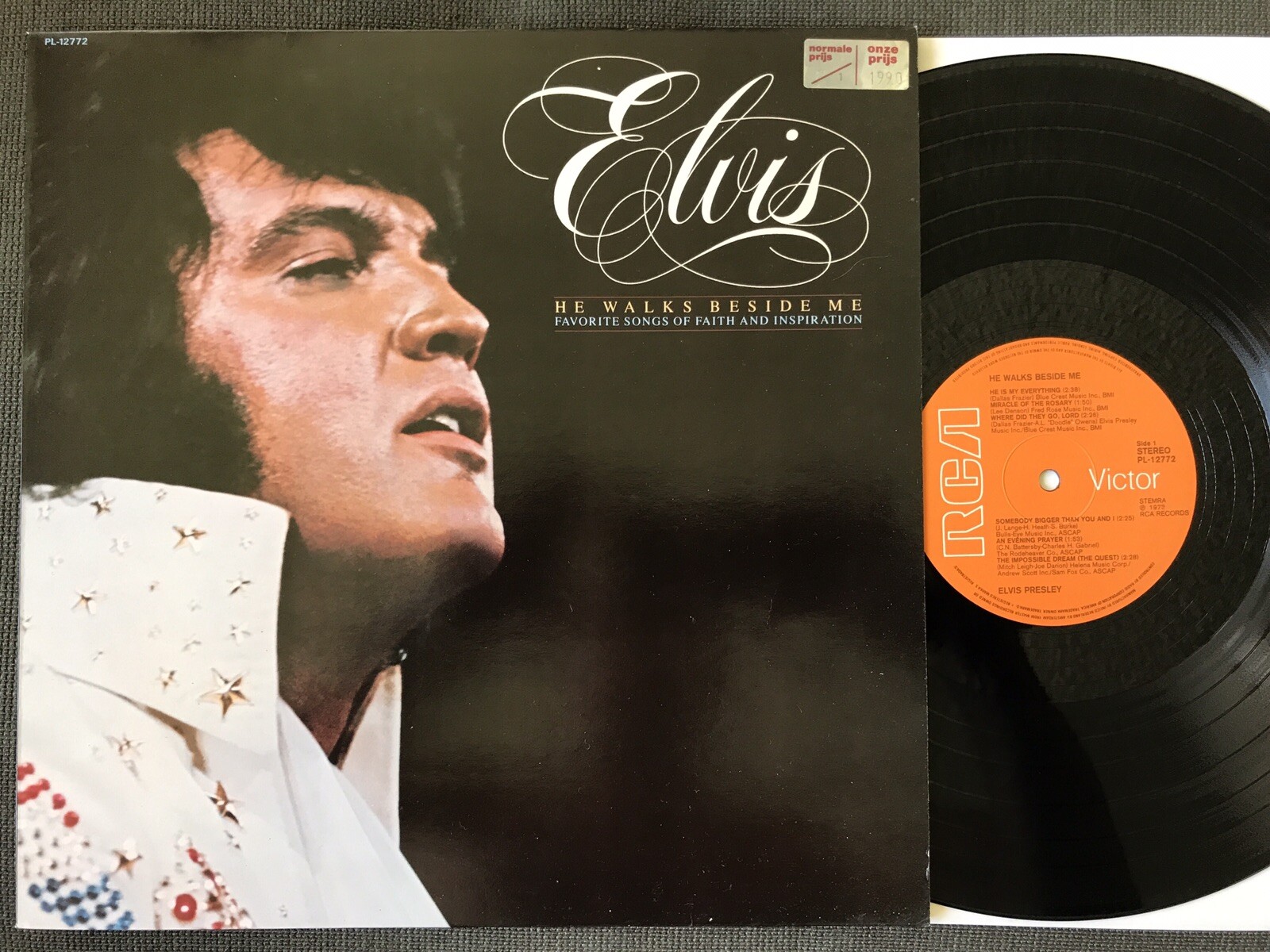 ELVIS PRESLEY "He Walks Beside Me" RARE HOLLAND IMPORT LP RCA PL12772