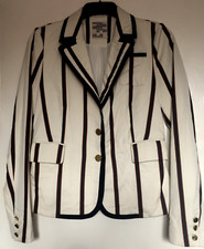 Baum Und Pferdgarten Striped Jacket, Cream, M, Pit To Pit 18" Top To Bottom 24"