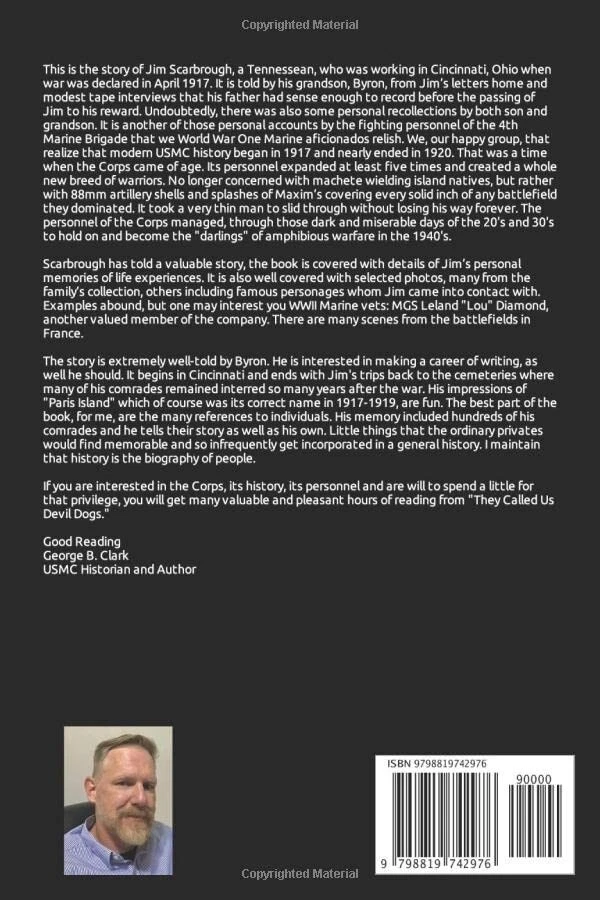 They Called Us Devil Dogs signed by author, personalized WWI USMC Belleau Wood - Image 2 of 3