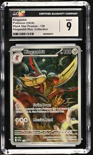 kingambit pokemon card value CGC Mint 9 130 Pokémon Black Star Promo Kingambit Illus Box You’ll also find four booster packs from the special Scarlet Kingambit Pokemon Card | eBay