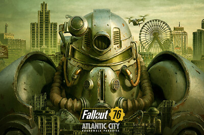 Fallout 76 Atlantic City Boardwalk Paradise PS4 XBOX POSTER MADE