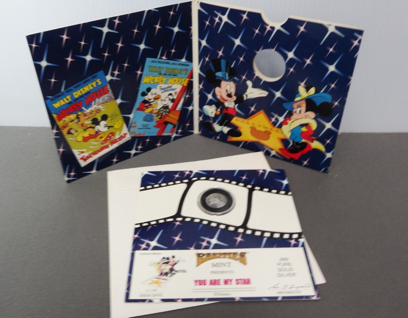 1978 Disney "You Are My Star" .999 Silver Coin Rarities Mint