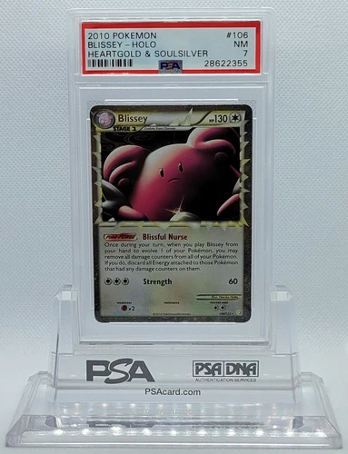 POKEMON HEARTGOLD SOULSILVER BLISSEY (PRIME) #106 ULTRA RARE HOLO PSA 7 NM #*