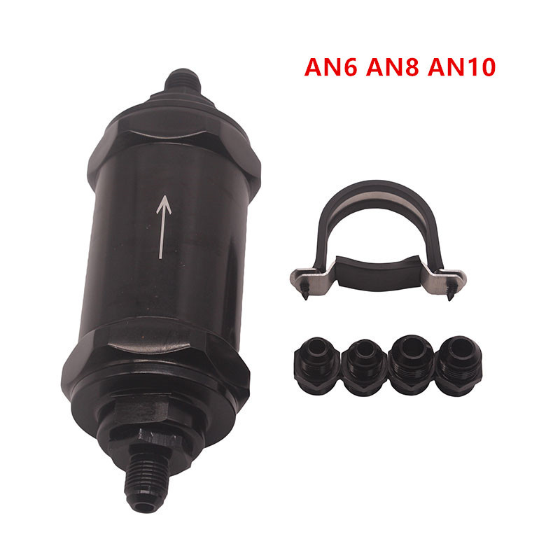 AN6 / AN8 / AN10 Inline Fuel Filter E85 Ethanol With 100 Micron