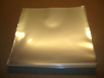 100 THIN CRYSTAL CLEAR PLASTIC SINGLE SLEEVES 186 x 186 x 0,05 mm