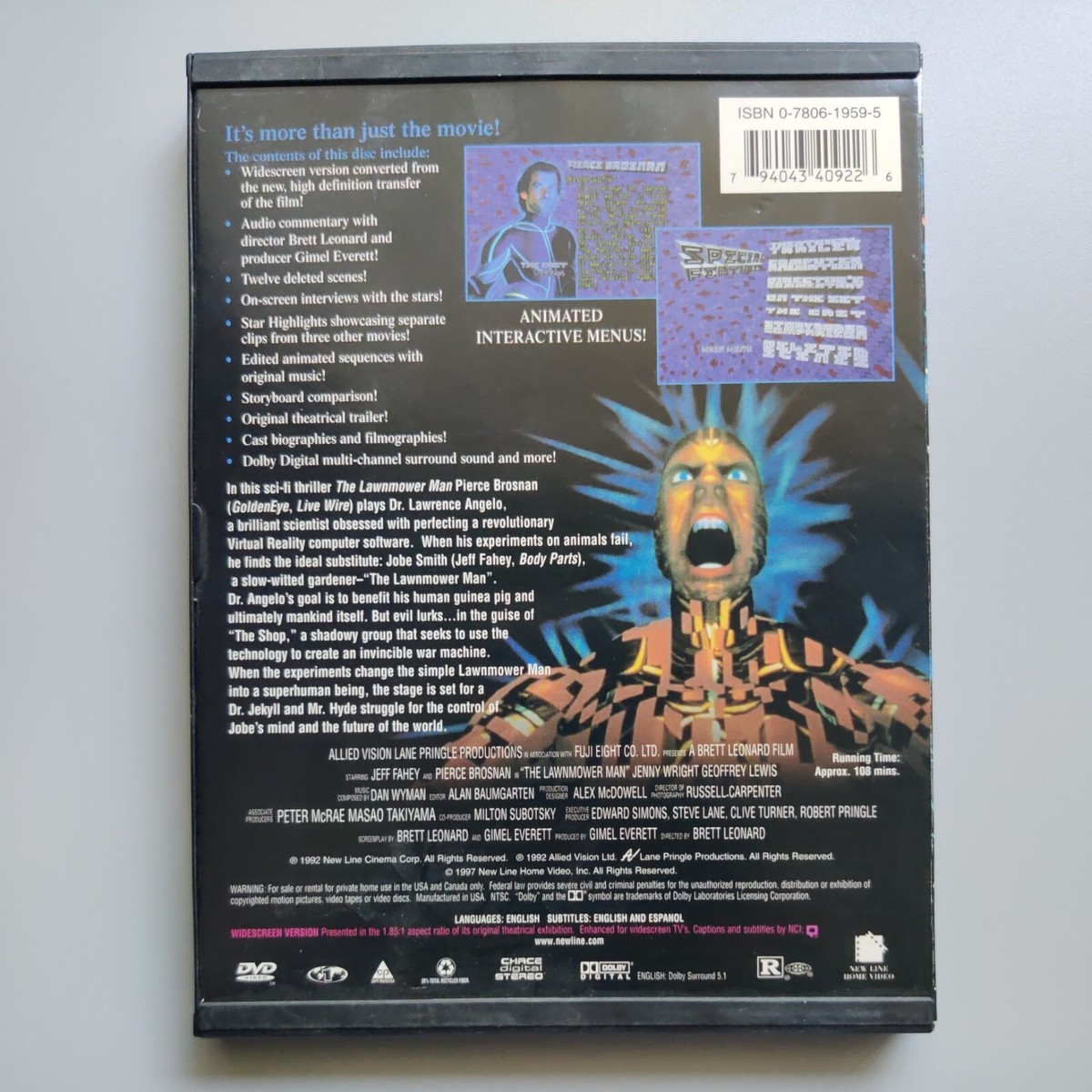 The Lawnmower Man (New Line Platinum Series) DVD, Troy Evans, Jim