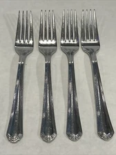 Lenox ARCHWAY Salad Forks Glossy 18/10 Stainless Flatware 7-3/8” Set Of Four (4)