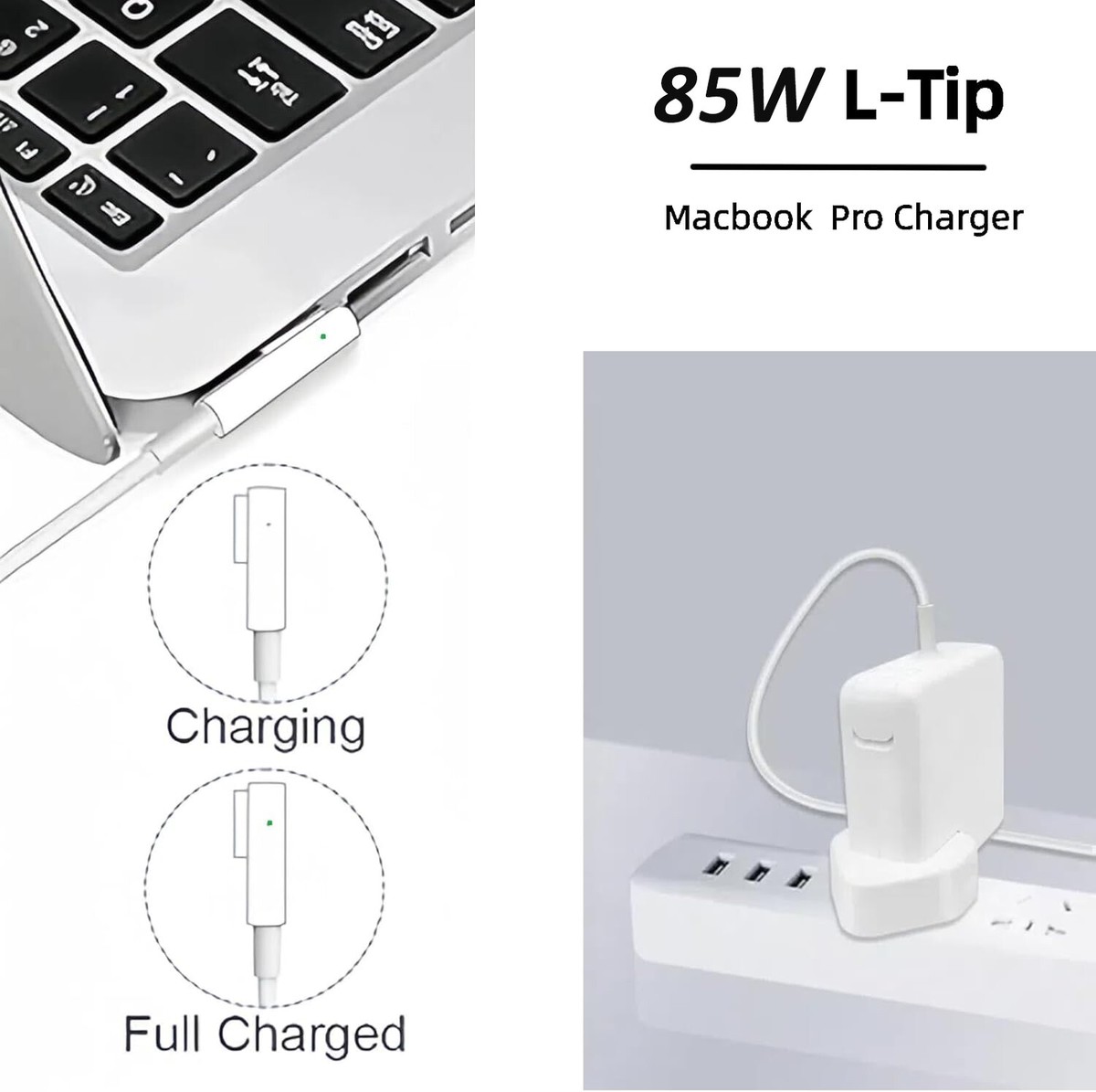 Chargeur 85W T-Tip Pour MacBook Pro 13/15/17 Pouces (2012-2015) – Compatible A1174, A1290, A1424, A1398, Etc.