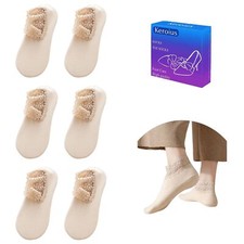 3 pairs Ruffle Socks Lace Socks for Women Ankle Knit Cotton Frilly Socks Casu...