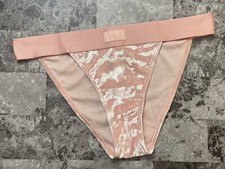NWT VICTORIA'S SECRET PINK CRUSHED VELVET LOGO THICK WAISTBAND BIKINI PANTIES