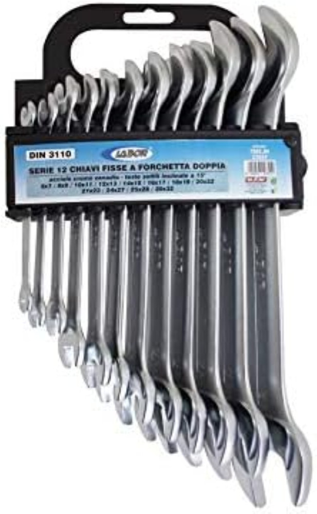 Labor 23854 Chiave Fissa, 12 Pezzi da 06 a 32 mm, Cromo Vanadio