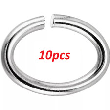 10pcs 4.5mm x 6.5mm OD OVAL 925 STERLING SILVER 20ga gauge OPEN Jump Ring USA